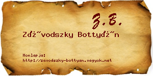 Závodszky Bottyán névjegykártya